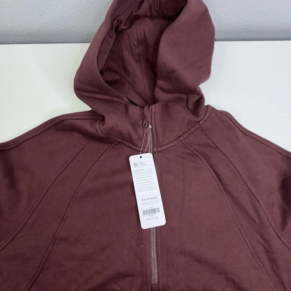 CRZ Yoga women’s half zip hoodie size small color taupe - Picture 5 of 5